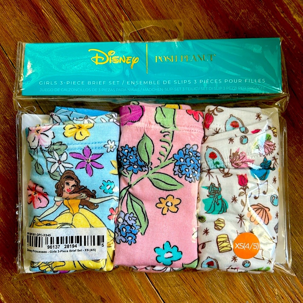 Posh Peanut Disney princess underwear set size 4/5